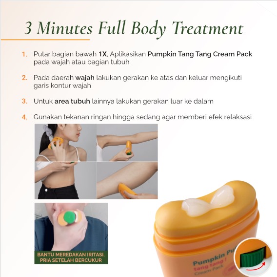 Skineye Pumpkin Puffy Tang Tang Cream - Hydrating & Smoothing Pack 65gr - Image 6