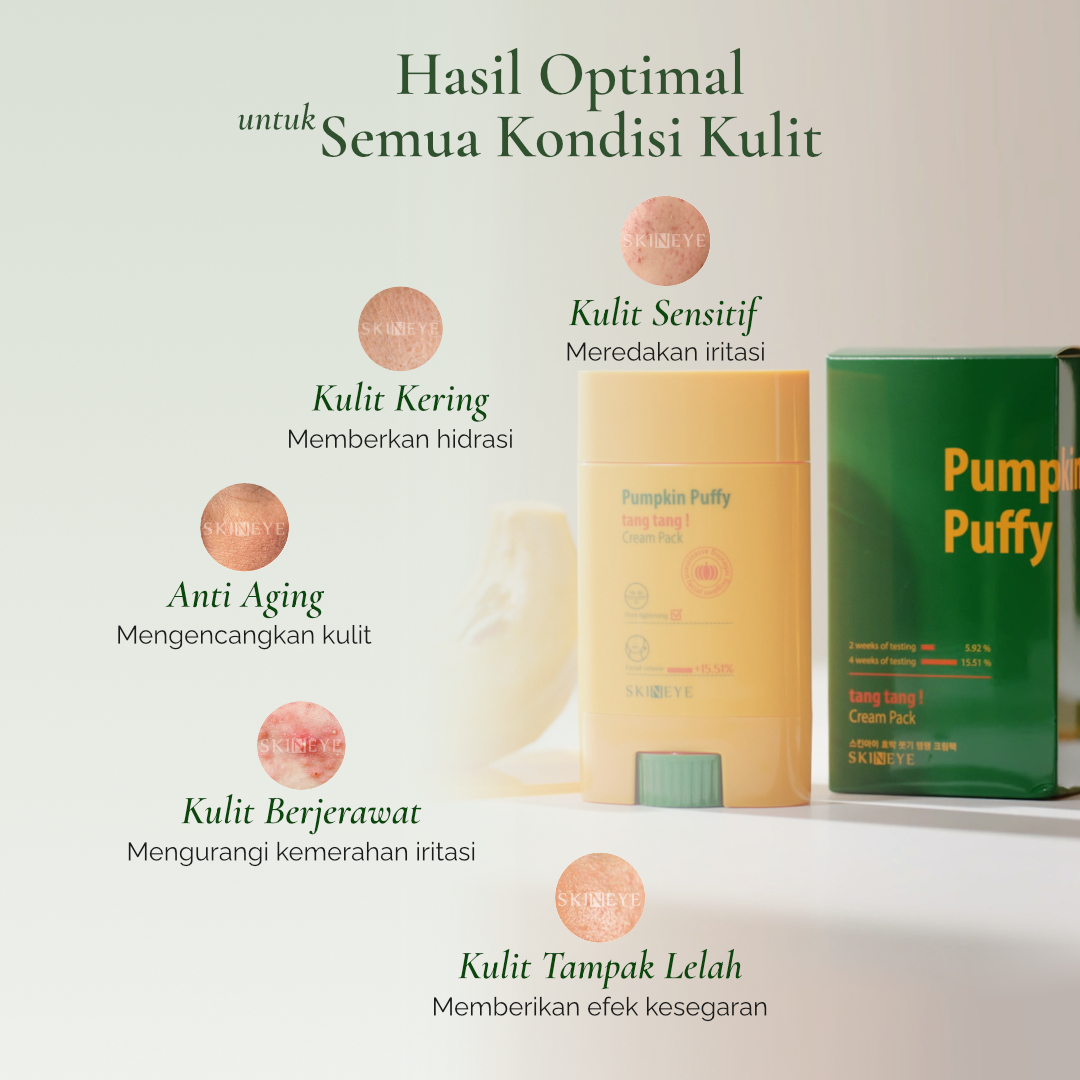 Skineye Pumpkin Puffy Tang Tang Cream - Hydrating & Smoothing Pack 65gr - Image 8